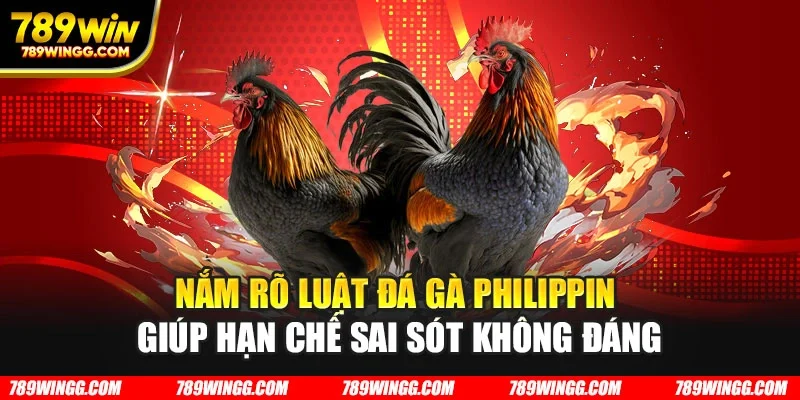Nắm rõ luật đá gà Philippin giúp hạn chế sai sót không đáng